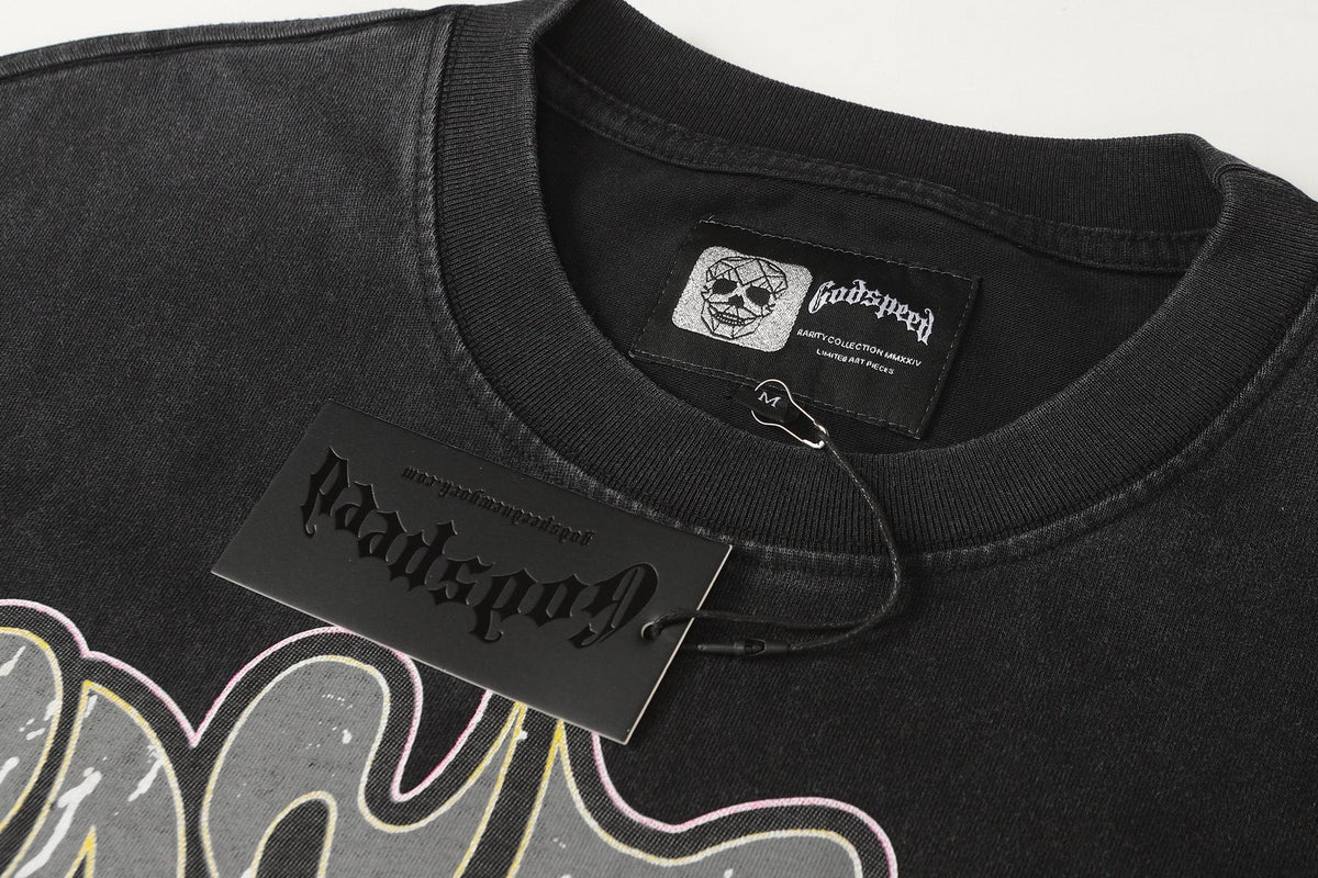 Godspeed Washed Black Graphic Long-Sleeve T-Shirt — hang_tag