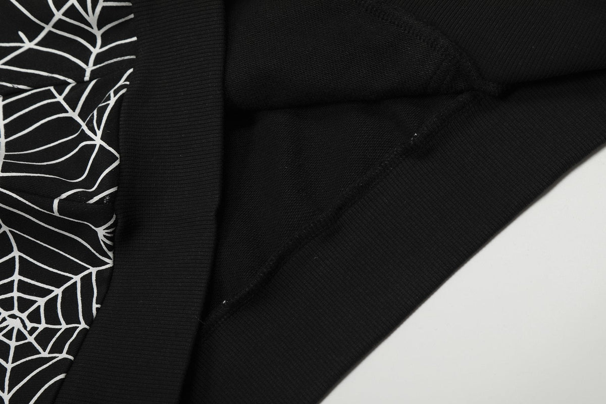 Sp5der Spider-Web Hoodie & Jogger Matching Set — fabric_closeup