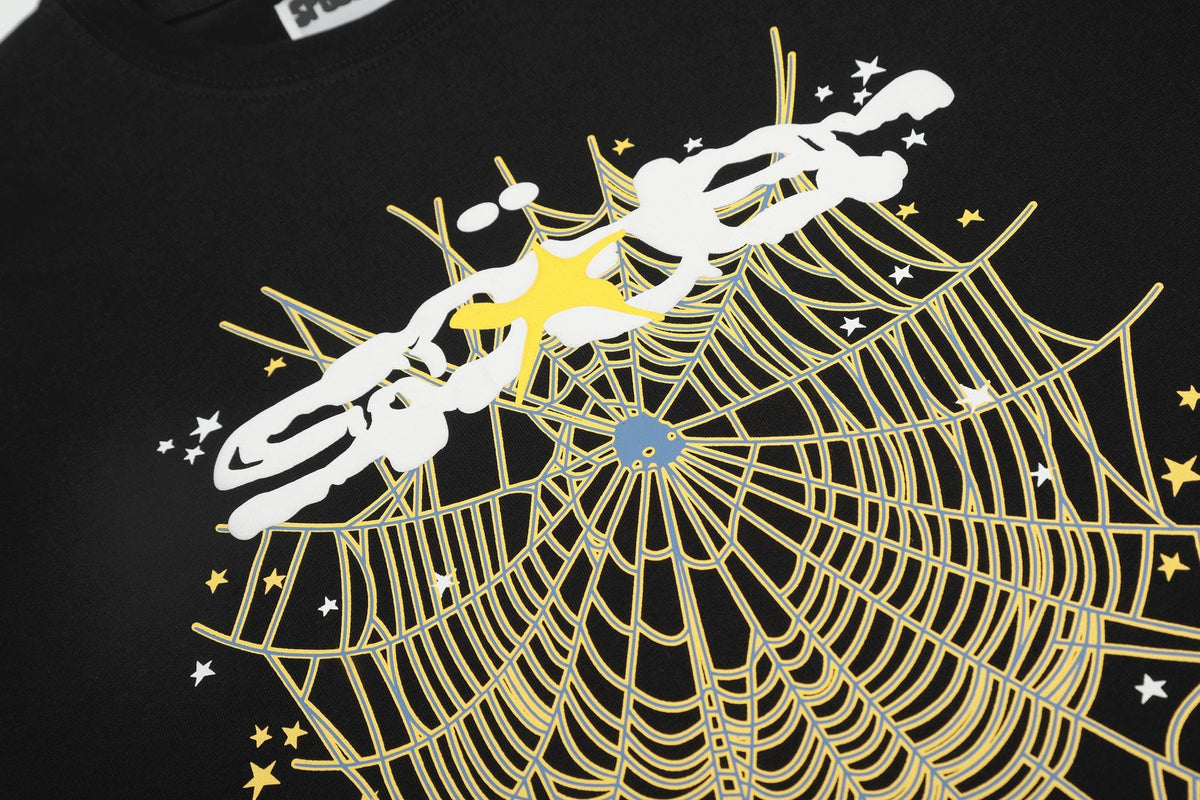 Sp5der Spiderweb Graphic T-Shirt — detail
