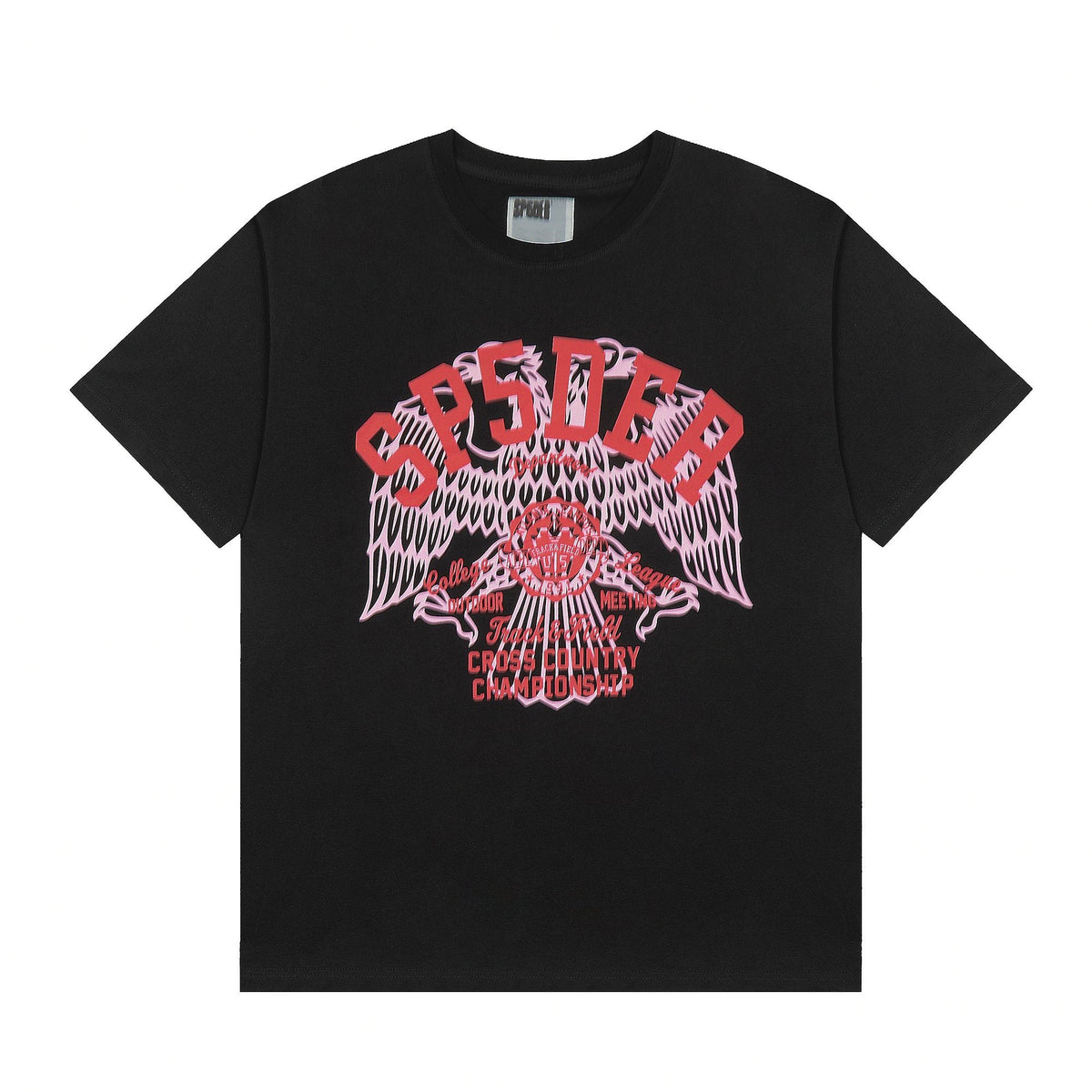 Sp5der Red/Pink Front Graphic T-Shirt — hero