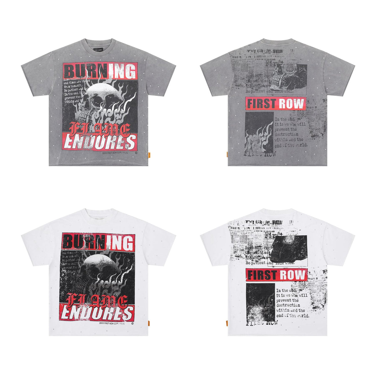 FIRST ROW Burning Flames Cropped Graphic T-Shirt — comparison