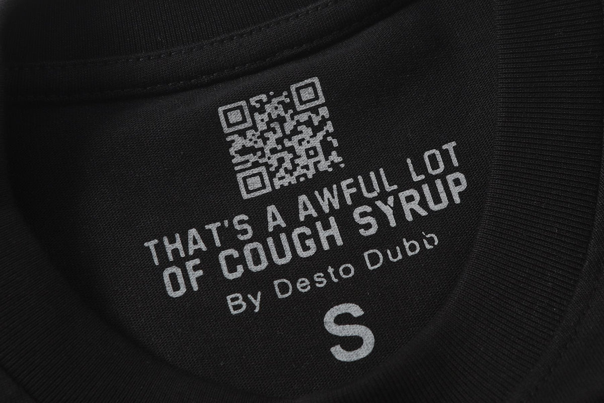 THAT'S A AWFUL LOT OF COUGH SYRUP Eiffel Tower Graphic T-Shirt — neck_label