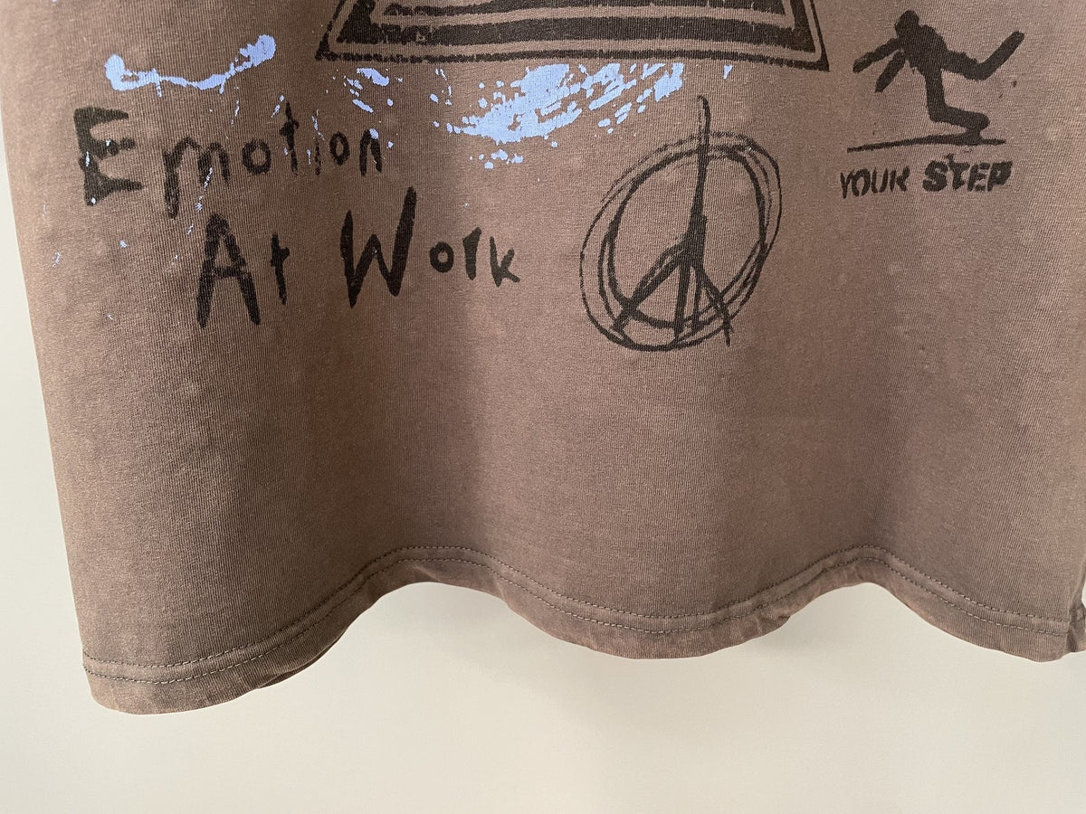 Mixed Emotion Warning Graphic Short-Sleeve T-Shirt — detail