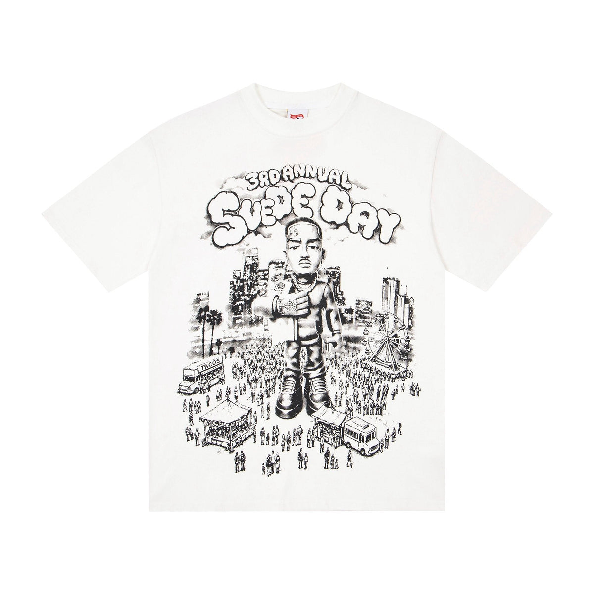 ASAALL White Black Front Graphic T-Shirt — hero
