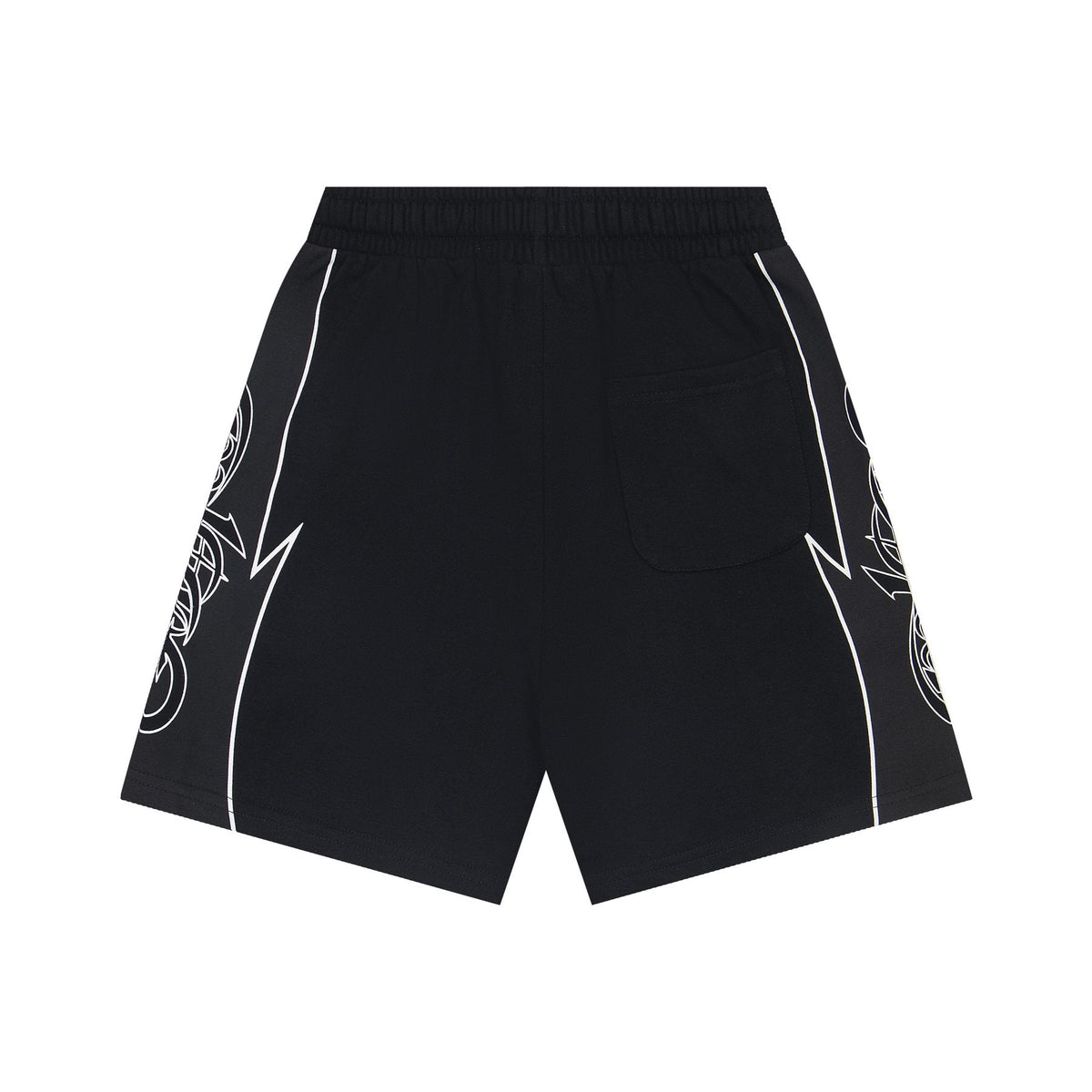 Godspeed Printed Side-Panel Drawstring Shorts — back