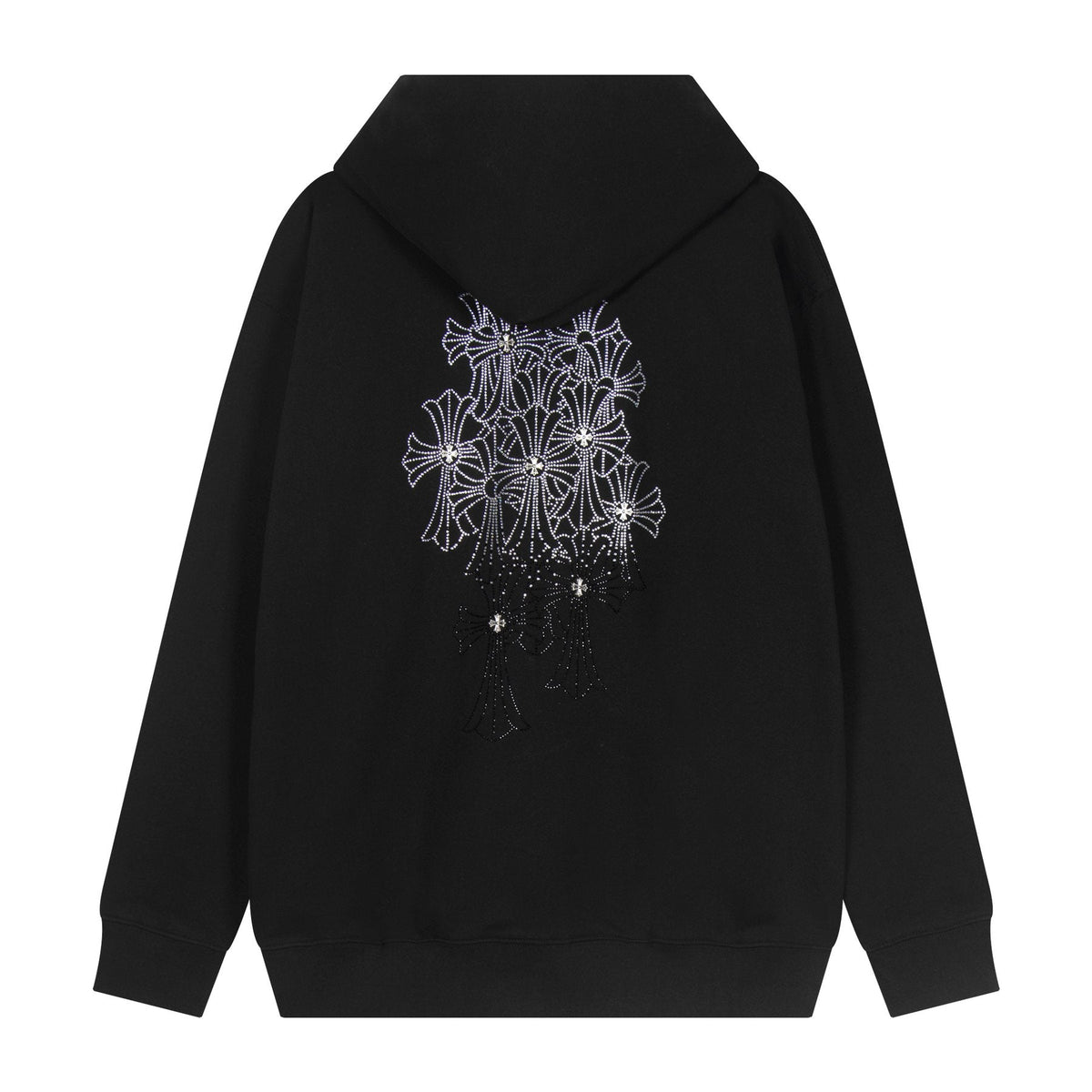 Chrome Hearts Floral Cross Graphic Full-Zip Hoodie — back