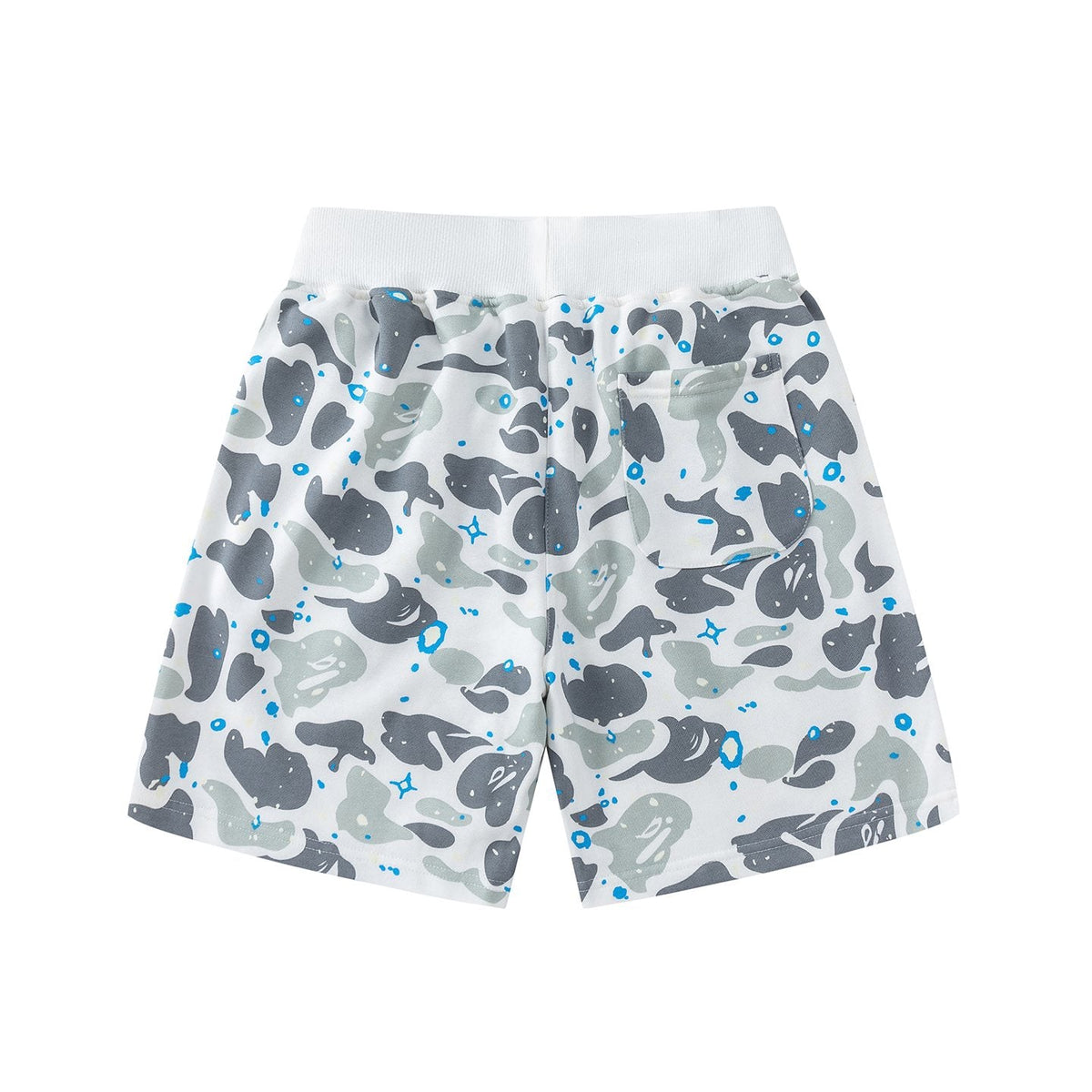 BAPE Camo Shark Graphic Shorts — back