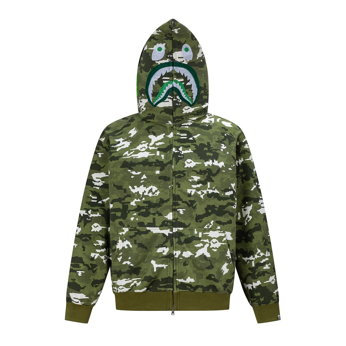 BAPE Shark Face Digital Camo Zip Hoodie — hero