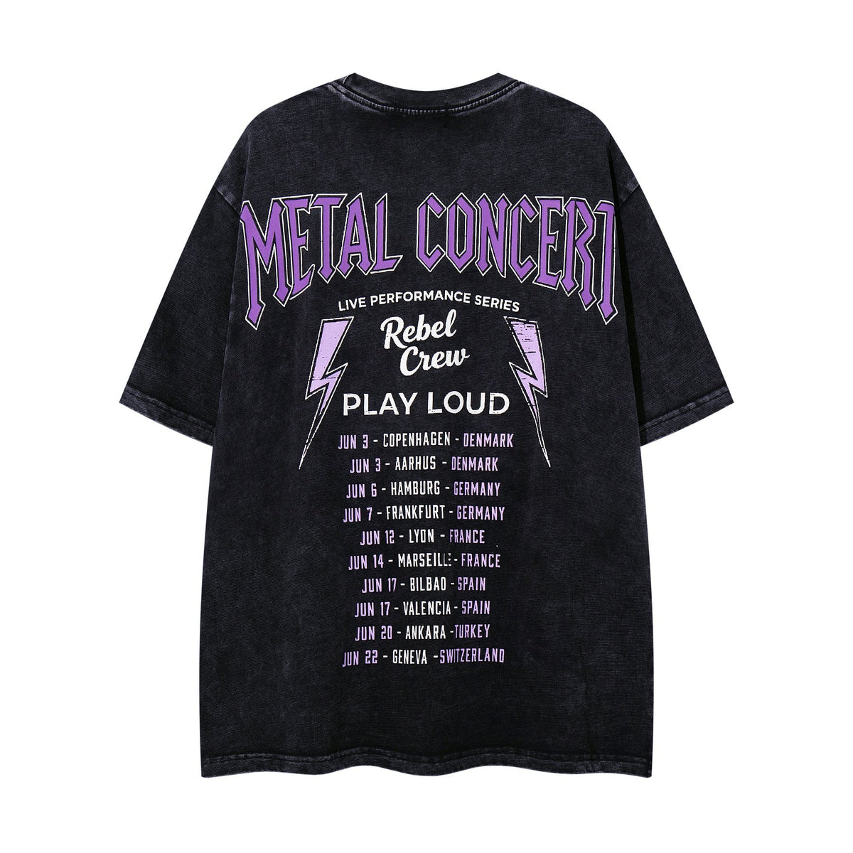 MAJESTIK Washed Rhinestone Graphic T-Shirt — back