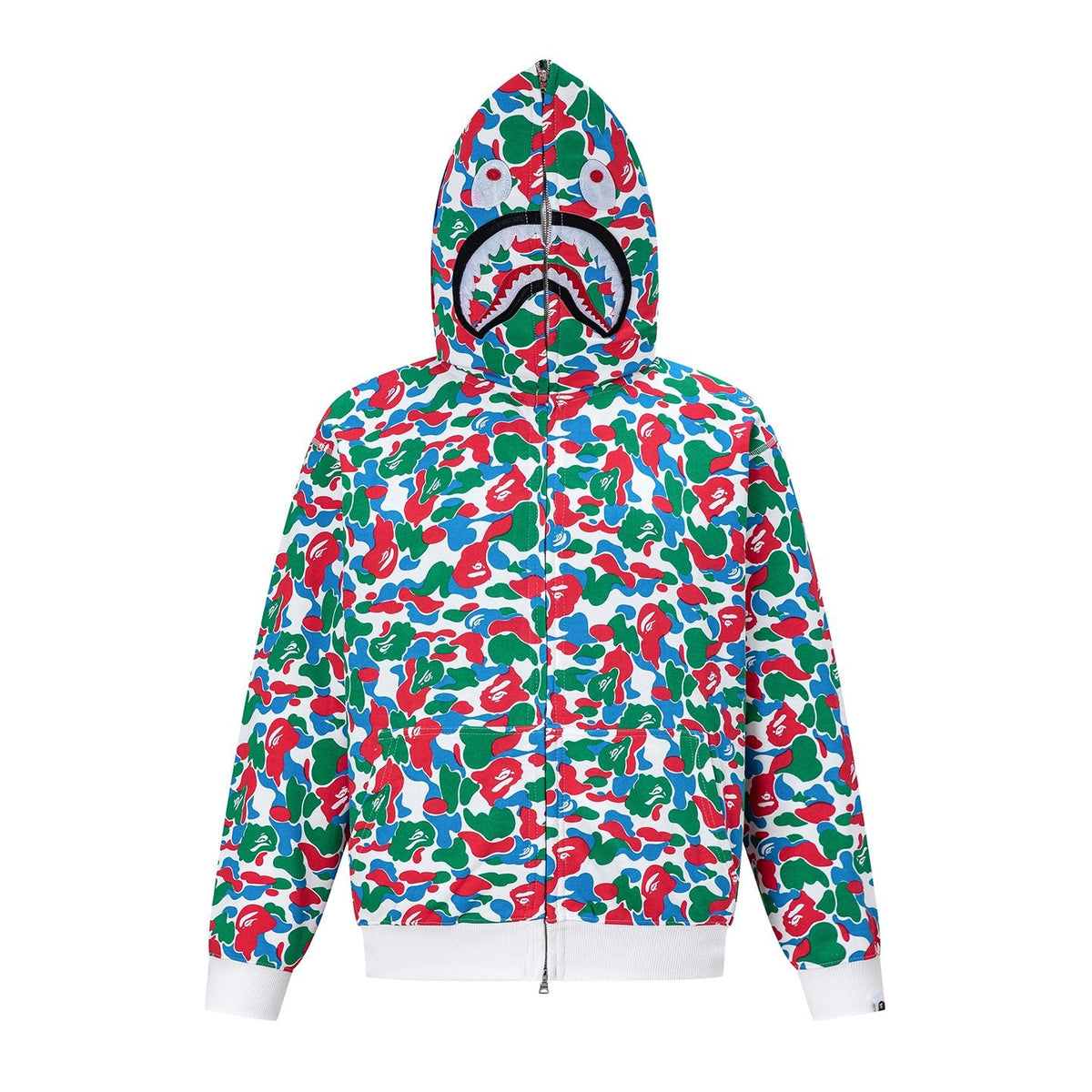 BAPE Shark Camo Full-Zip Hoodie — front