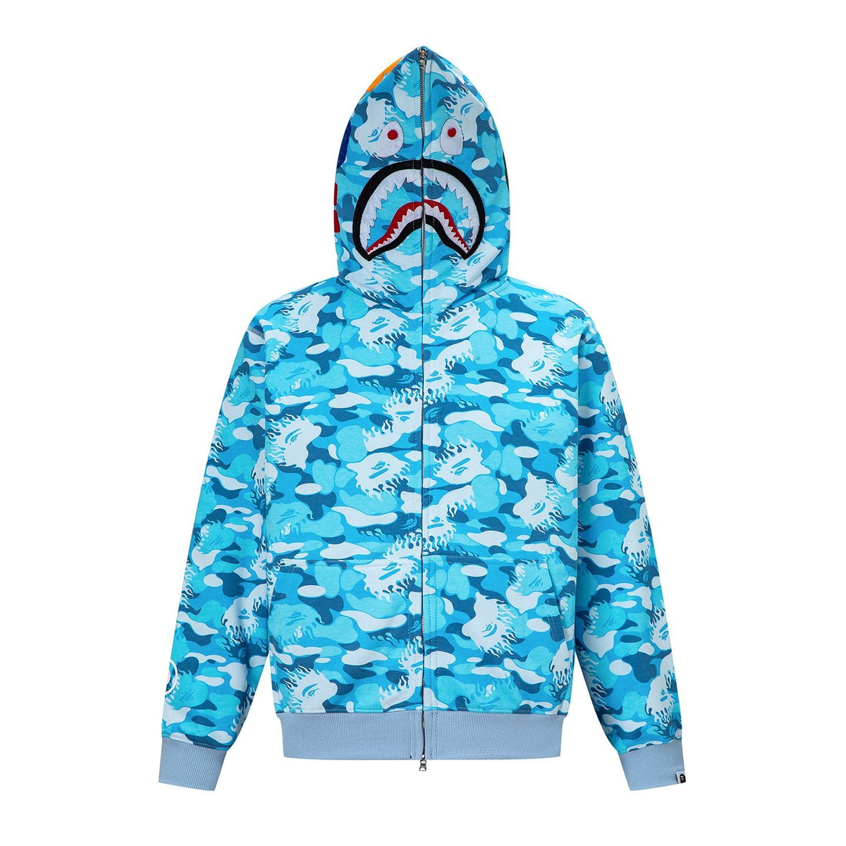 BAPE Shark Camo Full-Zip Hoodie — hero