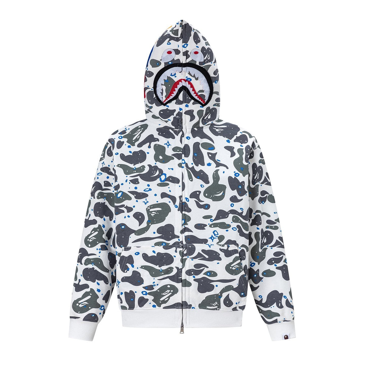 BAPE Shark Camo Full-Zip Hoodie — front